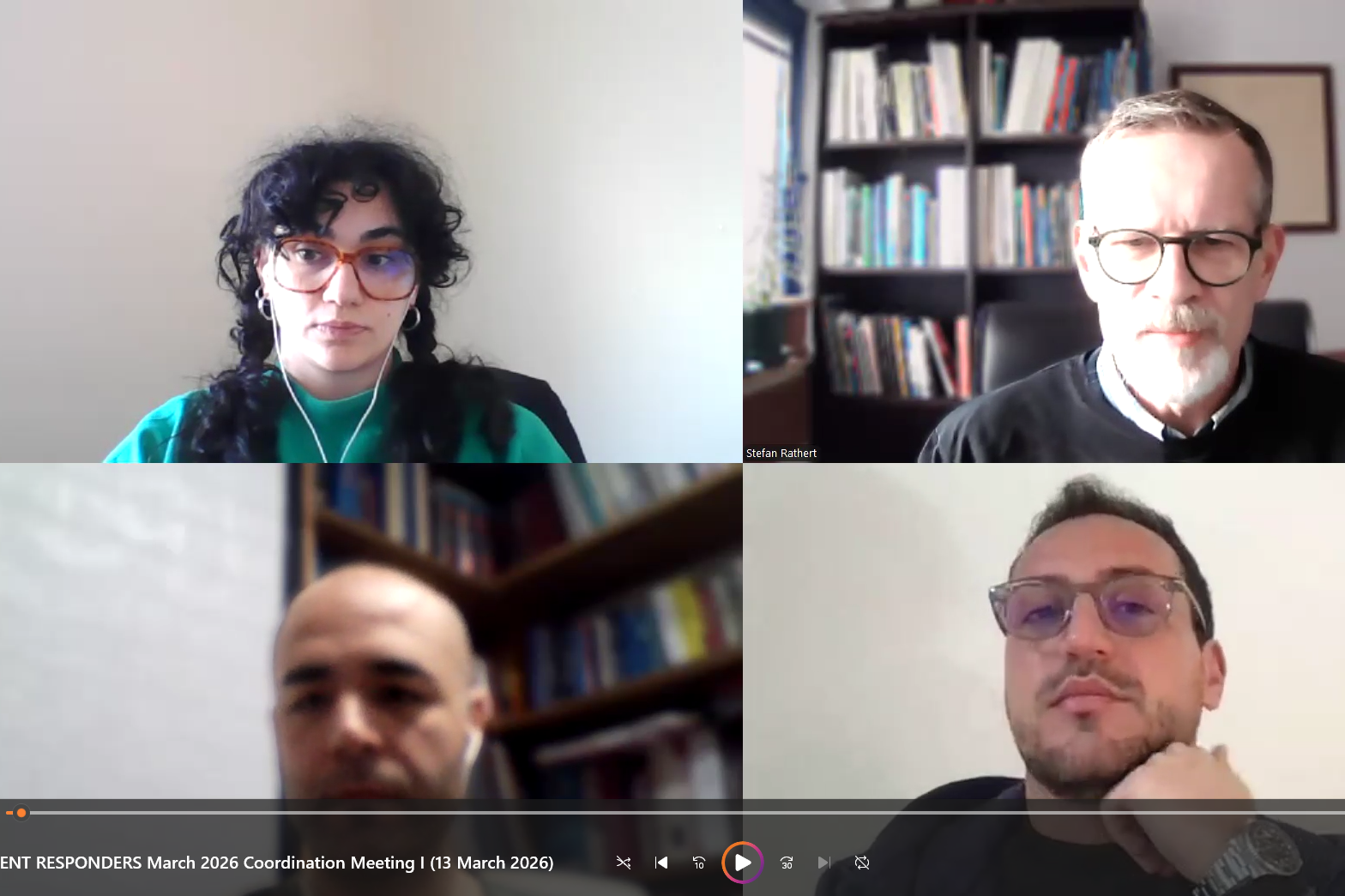 DAYANIKLI MÜDAHALECİLER Doğal Afetler Sonrasında Görevli Personel İçin Psikolojik Dayanıklılık ve Destek Projesinin 17. Çevrim İçi Koordinasyon Toplantısı İki Oturumda Gerçekleştirildi