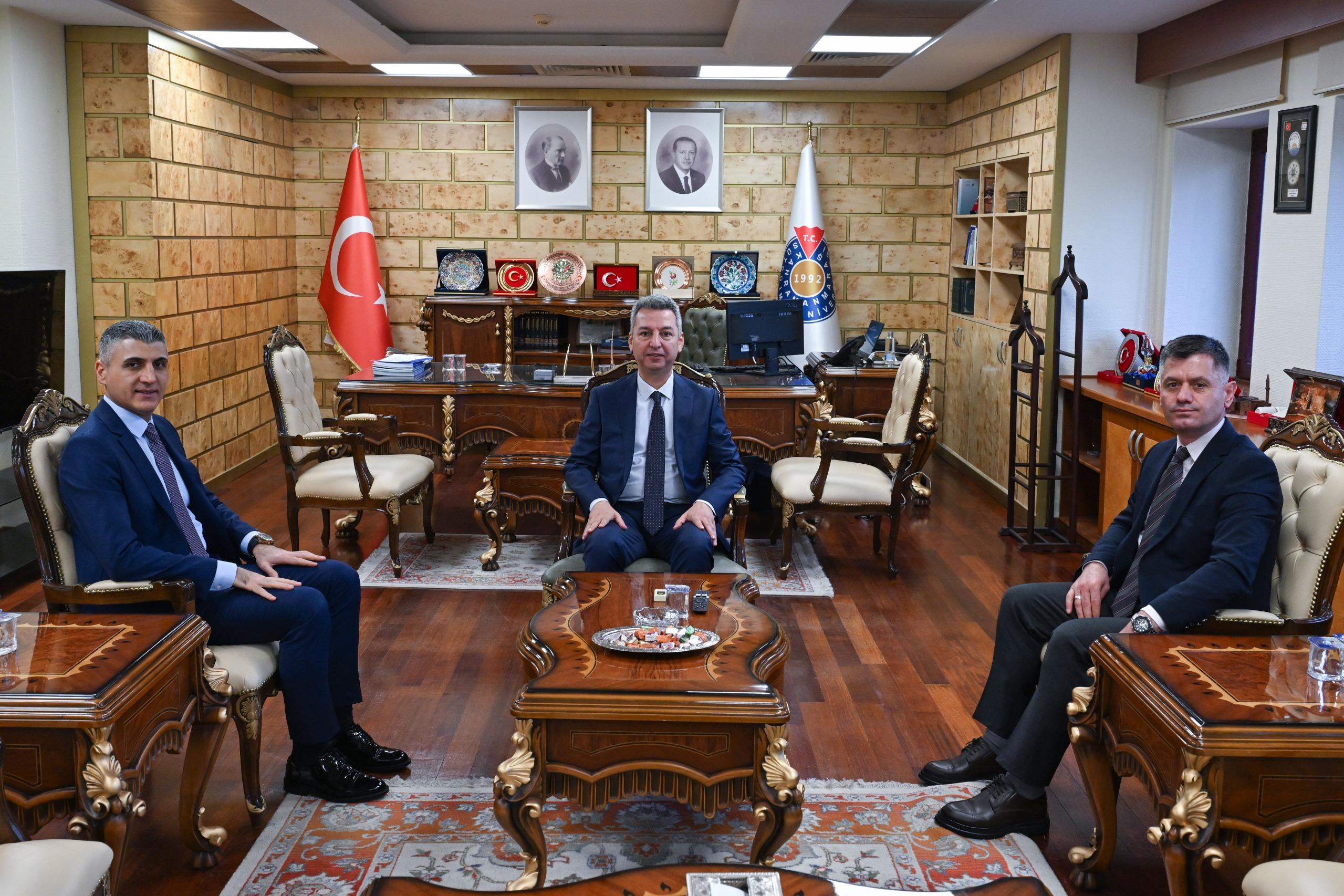 İŞKUR ve SGK İl Müdürlerinden KSÜ Rektörü Okumuş’a Ziyaret