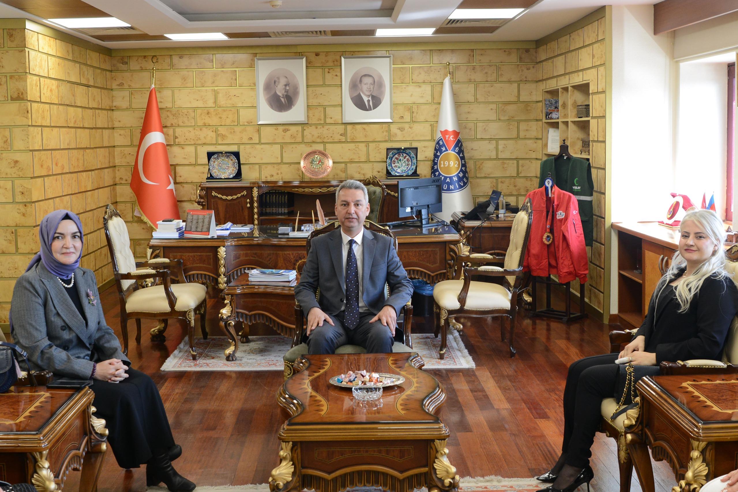 KADEM Kahramanmaraş Temsilciliğinden KSÜ Rektörü Okumuş’a Ziyaret