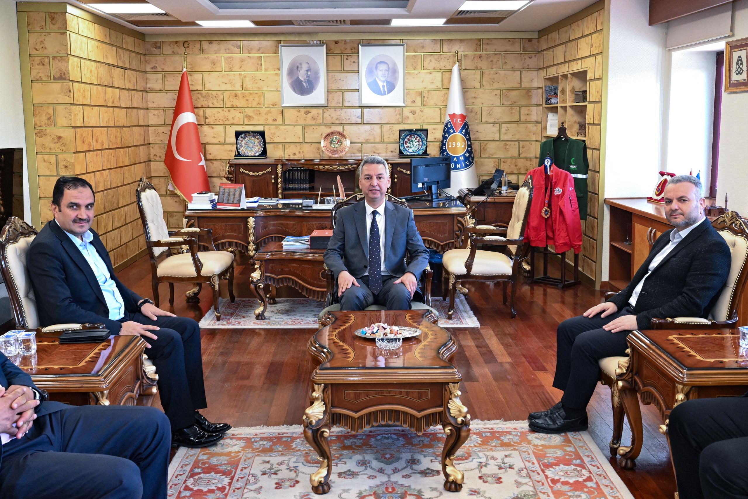 Memur-Sen ve Eğitim-Bir-Sen Temsilcilerinden KSÜ Rektörü Okumuş’a Ziyaret