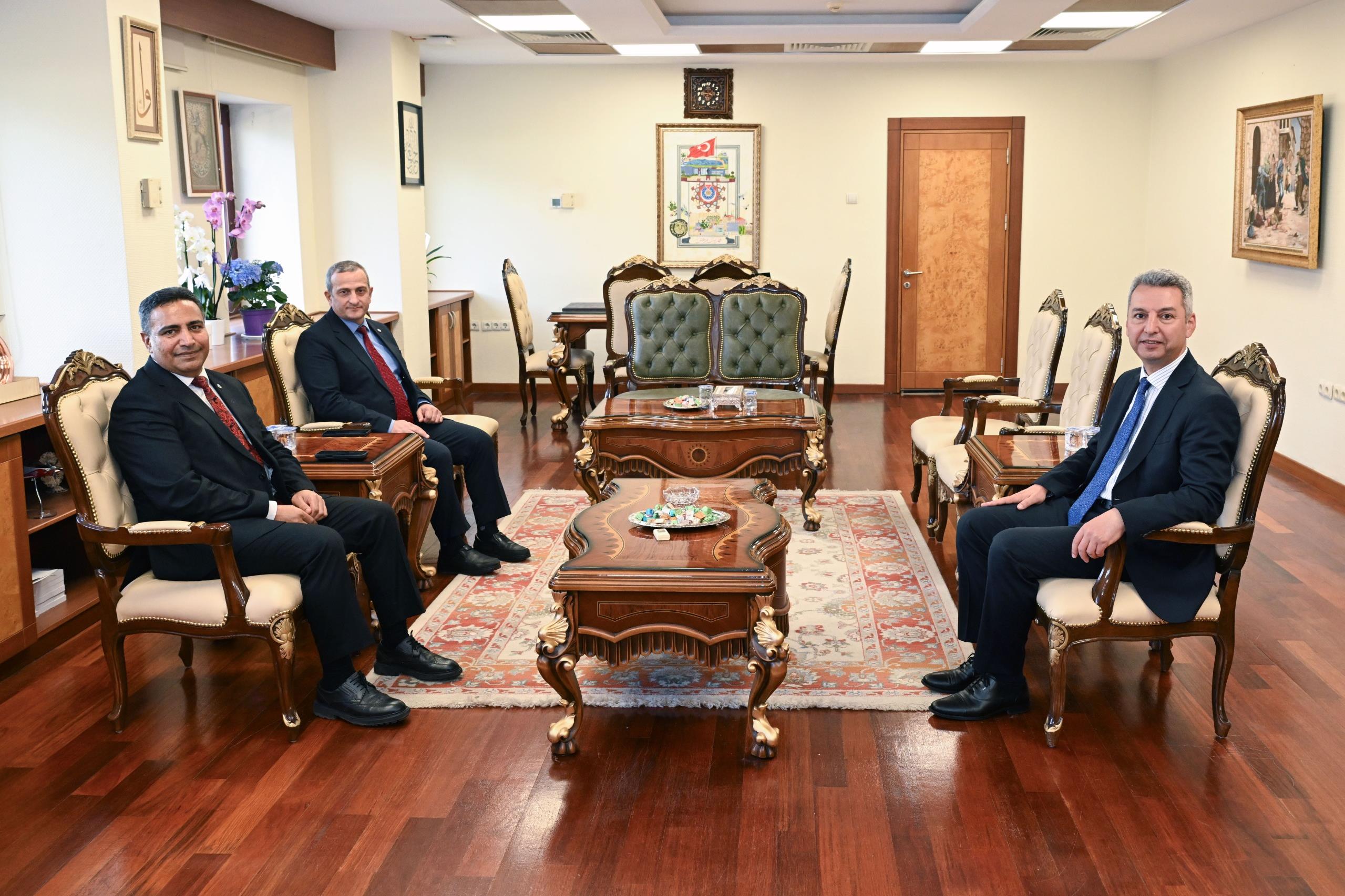 İSTE Rektörü Prof. Dr. Mehmet Duruel’den KSÜ Rektörü Prof. Dr. İbrahim Taner Okumuş’a Ziyaret