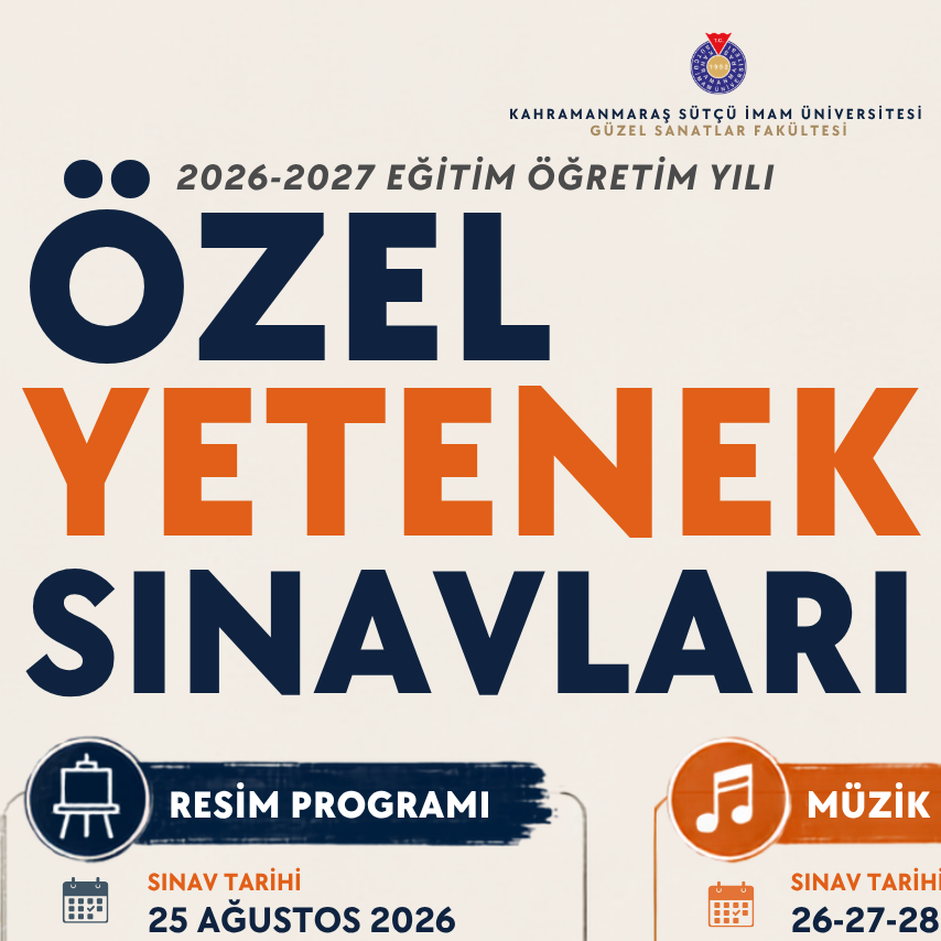 2026-2027 Eğitim Öğretim Yılı Özel Yetenek Sınavları