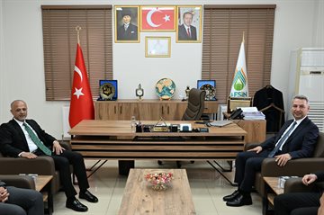 KSÜ Rektörü Okumuş’tan Afşin Belediye Başkanı Kıraç’a Ziyaret