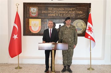 KSÜ Rektörü Prof. Dr. İbrahim Taner Okumuş’tan 2. Zırhlı Tugay Komutanı Tuğgeneral Mahmut Sert’e İade-i Ziyaret