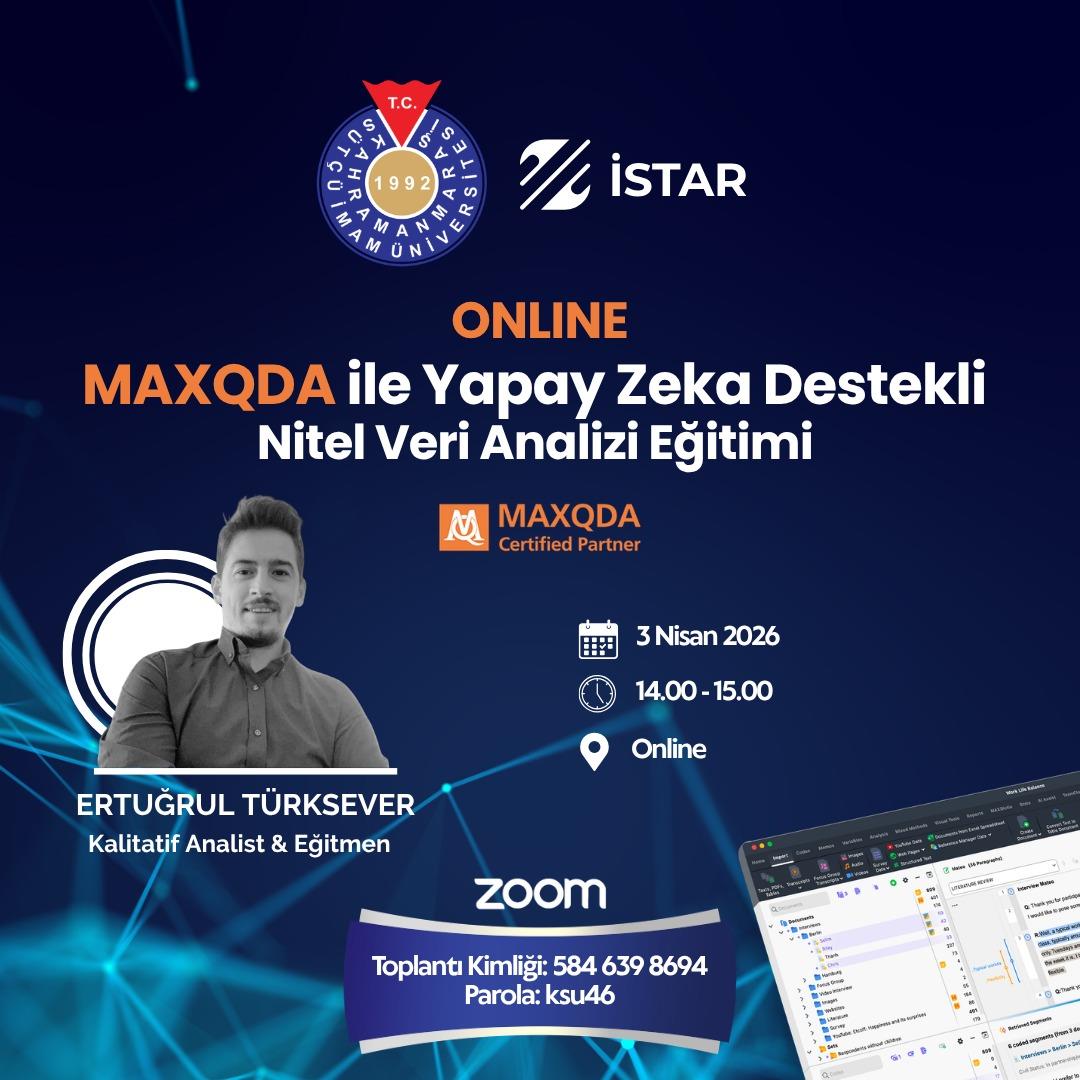Online MAXQDA ile Yapay Zeka Destekli Nitel Veri Analizi Semineri