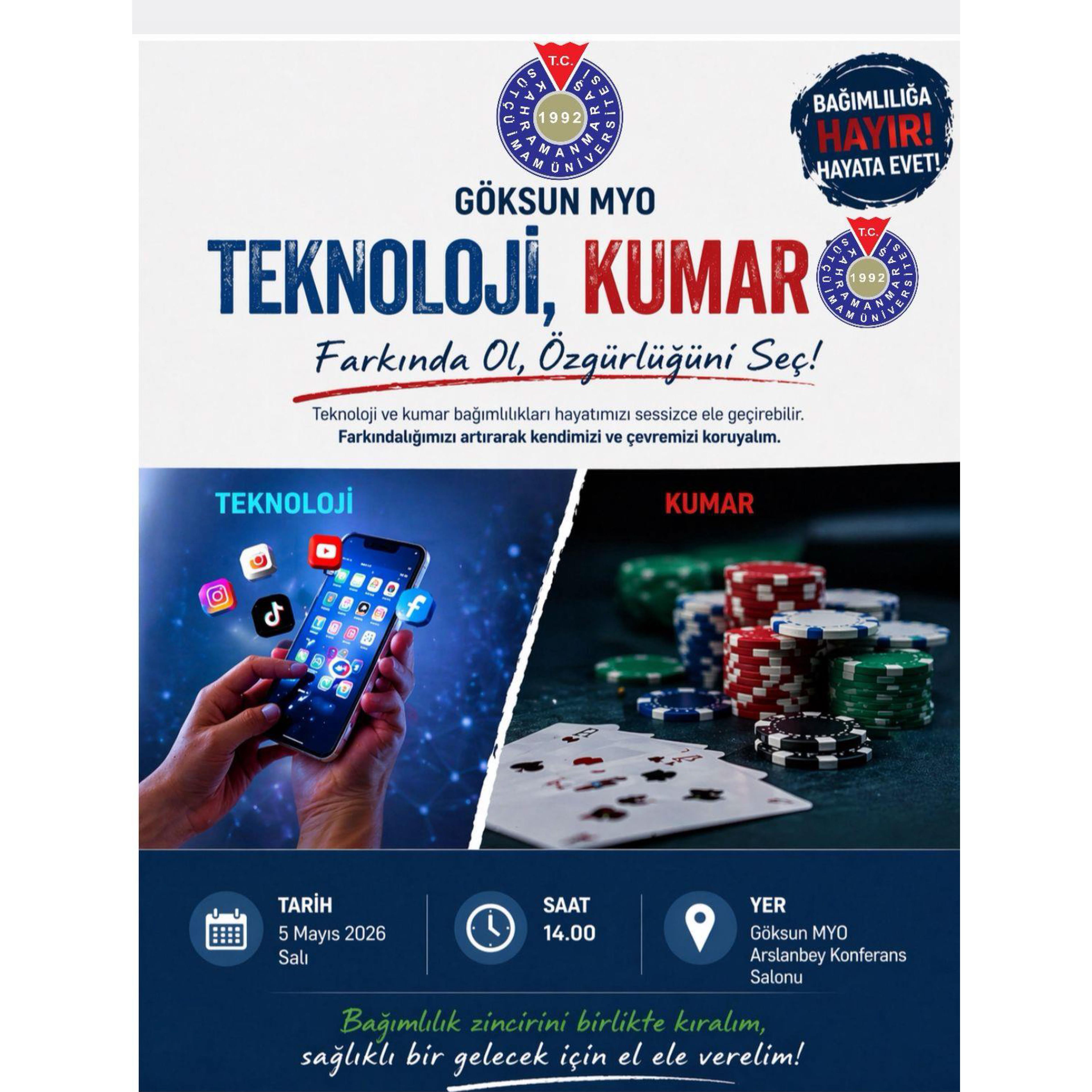 Teknoloji, Kumar Farkında Ol, Özgürlüğünün Seç!
