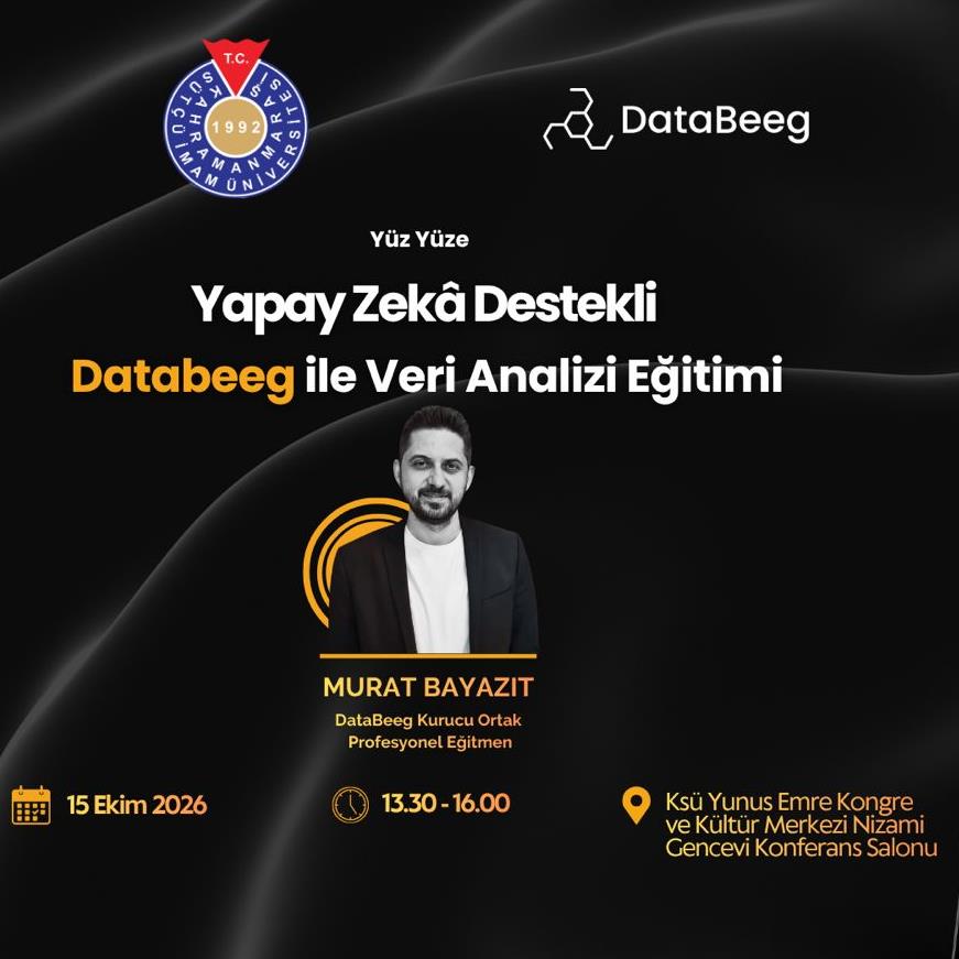 Yapay Zeka Destekli Veri Analizi: Databeeg ile Veri Analizi Semineri