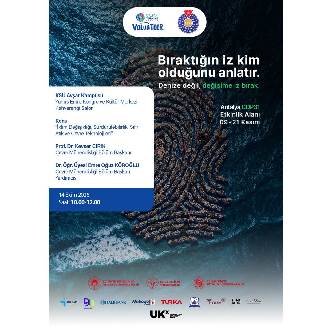 COP31 Türkiye Gönüllülük Programı 'İklim Değişikliği Sürdürülebilirlik, Sıfır Atık ve Çevre Teknolojileri'