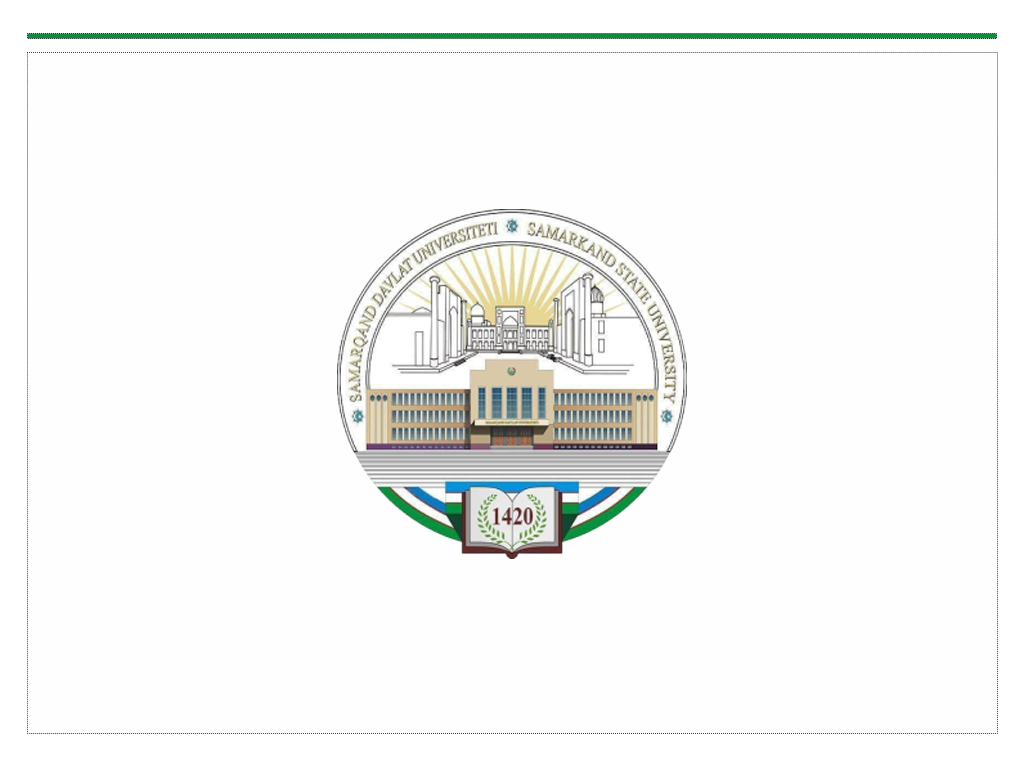 Samarkand State University (Özbekistan)